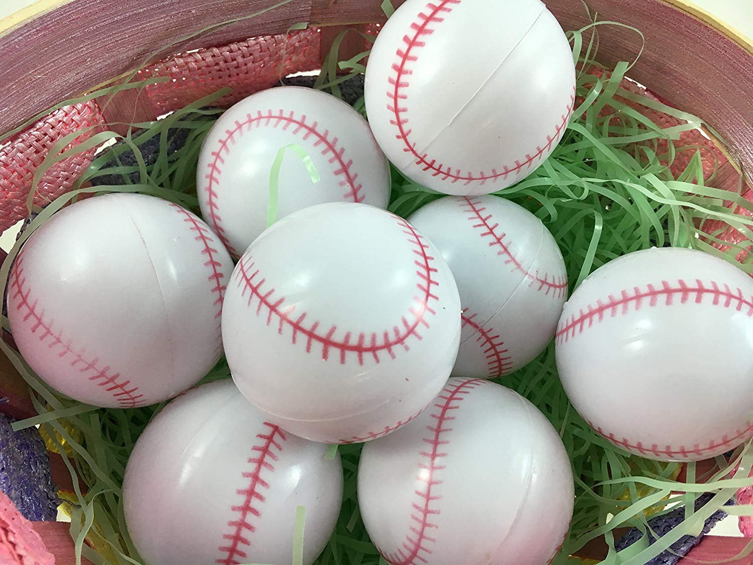 Set of 6 Sports Eggs Baseball Eggs Easter Decorations Fillable Baseball Eggs 