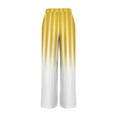 thumbnail image 4 of Bowake Pantalon Large Femme Taille Haute à Cordon Plissé Rayé Mode Dégradé, 4 of 5