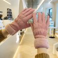 thumbnail image 4 of Guantes de invierno gruesos, cálidos e impermeables para mujer, de terciopelo, para otoño e invierno, resistentes al viento y al frío, bonitos guantes de esquí para montar a caballo, 4 of 5