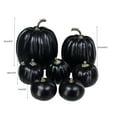 thumbnail image 3 of Matoen Halloween Black Plastic Pumpkins for Decorating - 7Pcs Decorative Plastic Pumpkins for Fall Decor, Artificial Plastic Pumpkins Perfect for Halloween Decor Thanksgiving Table Decor, 3 of 3