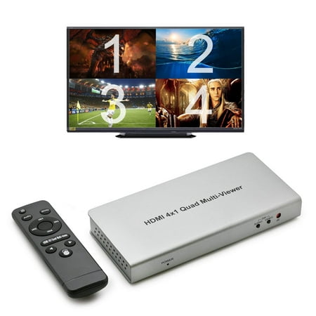 Broadband Router 4 Port Switch Expert Connect 4 Ports Quad HDMI Multi-Viewer/ Screen Divider/ Switch | 1080p @ 60Hz | 5 Viewing modes ()