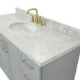 thumbnail image 5 of Ariel Taylor 55 In. Oval Sink Vanity With Carrara White Marble Countertop In Grey, 5 of 10
