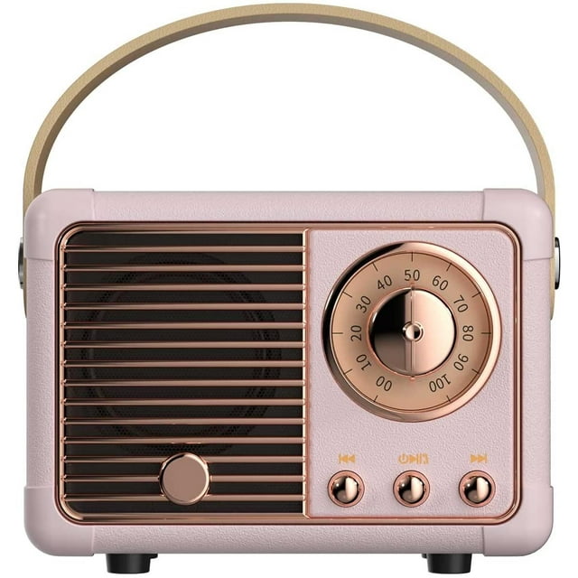 Baolira Altavoz Bluetooth retro mini altavoz inalámbrico, altavoz Bluetooth para exteriores con sonido estéreo nítido, graves ricos, altavoz portátil, las mejores ideas de regalos de cumpleaños para m