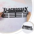 thumbnail image 3 of Lacrosse Medal Holder Ball Sports Medals Display Black Iron Wall Mounted Hooks for 60+ Hanging Medal Rack Display Competition Medal Holder Display Wall Hanging, 3 of 9