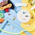 thumbnail image 5 of Colorful Flat Shoelace Set 10 Strands Shoelace with 11PCS Shoe Pendant Charms Mixed Color Polyester Cords Sneaker Shoe Laces Cute Shapes Alloy Enamel Pendants, 5 of 6