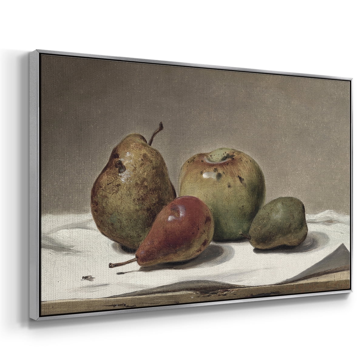 Vintage Botanical Print-VII By Wexford Home Framed in Silver Wood Gallery Wrapped Canvas 17 in. x 25 in.