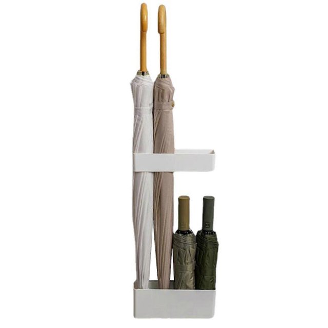 Wall-mounted Umbrella Stand Punch-free Umbrella Holder Shelf Standing Storage With Water Collector Hook Loop Mount New-m.3280