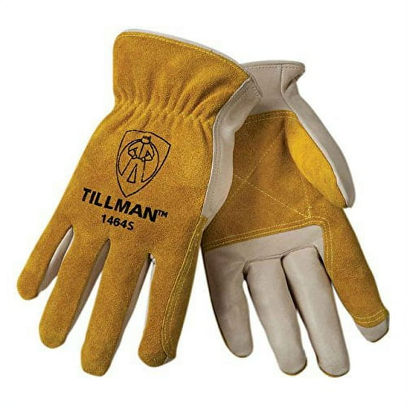 Tillman 1464 Top Grain & Split Cowhide Drivers Gloves with Reinforced Palm, Small