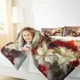 thumbnail image 4 of Feelyou 3D Santa Claus 01, Rustic Reindeer Flower Twin Comforter Sets, Dreamy Winter Christmas Reversible Bedding Set, Super Cozy Room Decor, 2pcs, 4 of 8