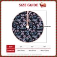 thumbnail image 2 of Salouo Love Butterflies Christmas Tree Skirt 48" Farmhouse Christmas Decorations Snowman Xmas Tree Skirt Tree Mat for Holiday Party Decor, 2 of 8