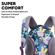 J World Girls Cornelia 18 Multi Compartment Laptop Backpack for School and Travel, Secret Garden