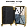 thumbnail image 5 of DECMAY 20"/24"/28" 3-Piece Luggage Set - Black ABS Hard Shell Suitcase with Combination Lock, 360° Silent Spinner Wheels for Family Travel, 5 of 26