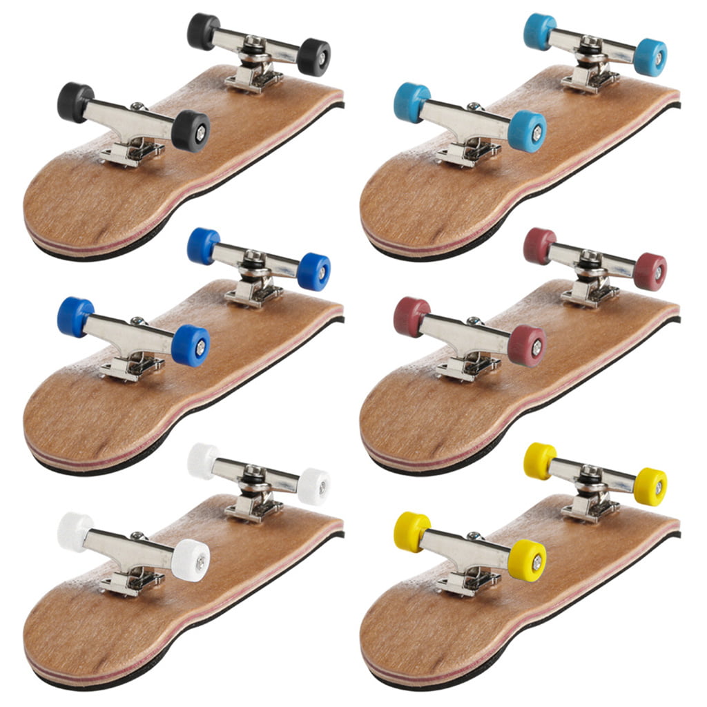 Vdn Djvn Finger Skate 1Set Deck en Bois Touche Skateboard Sport Games Kids Gift Maple Wood Set New 100mmx28mmx15mm 6 Couleurs Disponibles 
