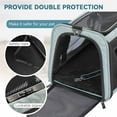 thumbnail image 3 of PETSFIT Cat Carrier Dog Carrier, Large Capacity Lightweight Soft-Sided Pet Carrier for Travel, with Adjustable Shoulder Strap, Auto Locking Zipper Head and Washable Fleece Pad, 3 of 9