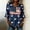 Navy, variant on Womens Short Sleeve Shirts for Women Patriotic Notch V Neck 3/4 Sleeve Star Flag Print Peplum Blouse 250th Anniversary Usa Summer Shirt Red 2XL