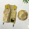 thumbnail image 6 of Kuntesetty Children Explorer Vest Hat Children Fishing Outfit Outfit Vest Outdoor Adventure Yellow, 6 of 9