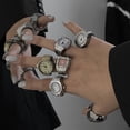 thumbnail image 4 of CC TOY Vintage Punk Elastic Stretchy Quartz Watch Rings for Women Man Lover Pair Watches, 4 of 10