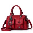thumbnail image 2 of Nuevo bolso cruzado de un solo hombro de gran capacidad con textura de cuero simple de color sólido, bolso de cuero suave, nuevo bolso de mujer de venta directa, 2 of 2