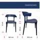 thumbnail image 2 of Sillas Minimalista JAUZ IMPROVEMENT 4pz Color Azul Estilo Africa A2214, 2 of 5