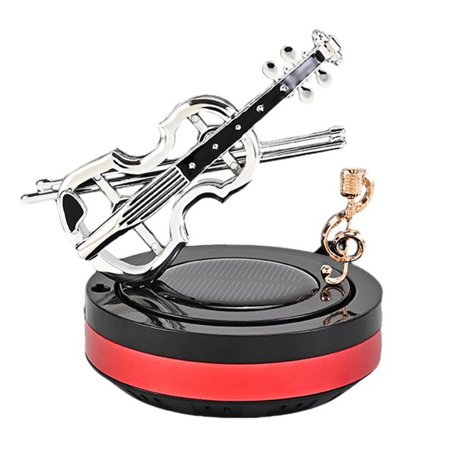 Soumake Solar-Powered Car Aromatherapy Diffuser Rotating Violin Appearance Portable Aromatherapy Auto Air Freshener Display Mold