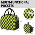 thumbnail image 6 of Yellow and Black Checkered Pattern Insulated Leakproof Lunch Box for Work, Lunch Bag for Women Men, Loncheras Para Mujer for Beach Travel Picnic Camping, 6 of 6