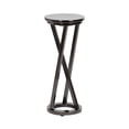 thumbnail image 4 of Kate and Laurel Aja Modern Metal Round Drink Table, 9 x 9 x 22, Gray Gunmetal, Decorative Geometric Pedestal Table with Circular Tabletop for Use as Metal Indoor Plant Stand, 4 of 8