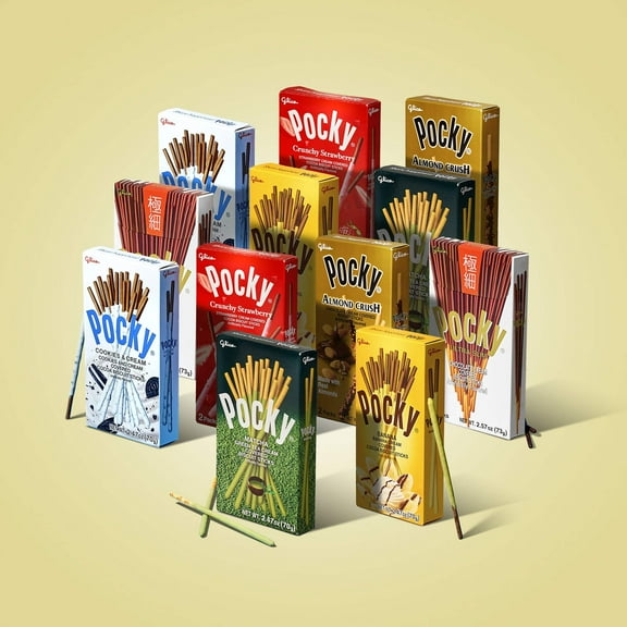 Bokksu Market Japanese Pocky Sticks Variety Pack (12-Pack) - 6-Flavor Collection