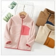 thumbnail image 4 of Mercatoo Girls Fleece Jacket Full Zip Fall Winter Warm Soft 11erpa Coat Windproof Solid Outerwear Fuzzy Jackets with Pockets, 4 of 8