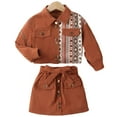 thumbnail image 2 of YWDJ Sibomian Style Buttons Top + Personalized Fashion Skirt Light Brown Set Suitable For Ages 3-7 Years Old Brown 3Y, 2 of 7