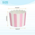 thumbnail image 2 of 50Pcs Paper Baking Cups 6oz Bulk Cupcake Muffins Liners Cases Wrappers Stripe Pink, 2 of 5