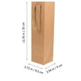 thumbnail image 2 of 12 Pcs Wine Bottle Bag Kraft Paper Wine Bag Tote Bags Single Red Wine Bag Kraft Paper Bag with Handle Wine Gift Bag, 2 of 5