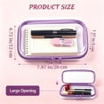 thumbnail image 2 of Topboutique 4 Pcs Hard Clear Zipper Case,Hard Shell Zipper Case, Hard Sided Pencil Case,Travel Makeup Bag,Toys Puzzles Organizer,Plastic Storage Box for Makeup Building Blocks,Multicolor,Small, 2 of 7