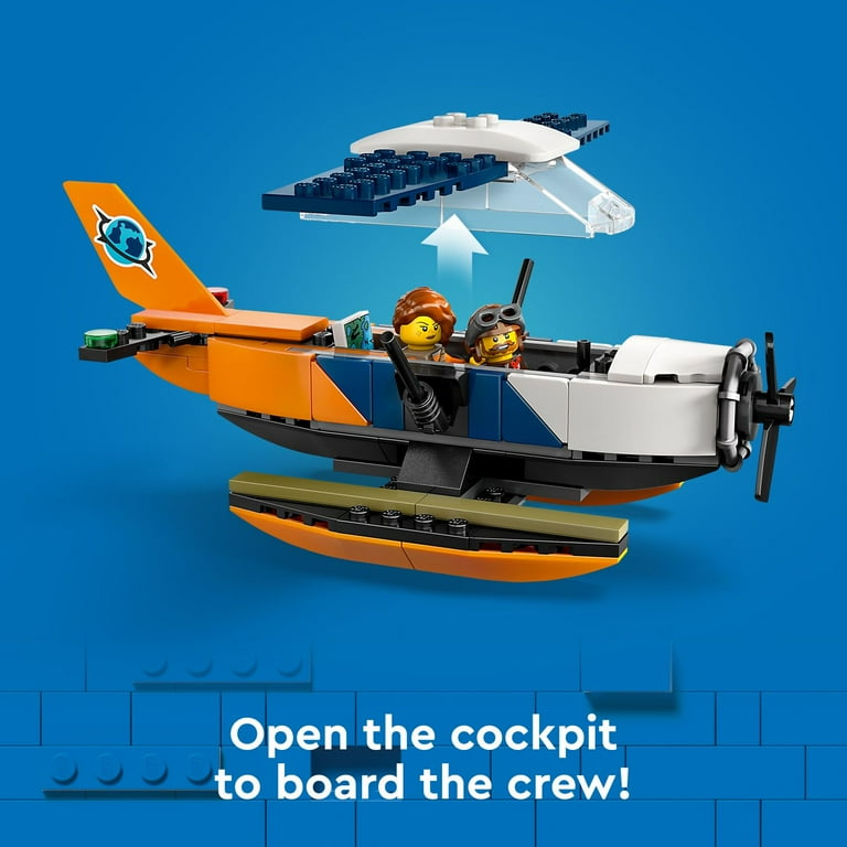 LEGO City Jungle Explorer Water Plane Toy Seaplane for Boys and Girls ages 6 and Up with 2 Minifigures a Frog and 3 Crocodile Action Figures Fun Kids Gift Idea 60425 Walmart