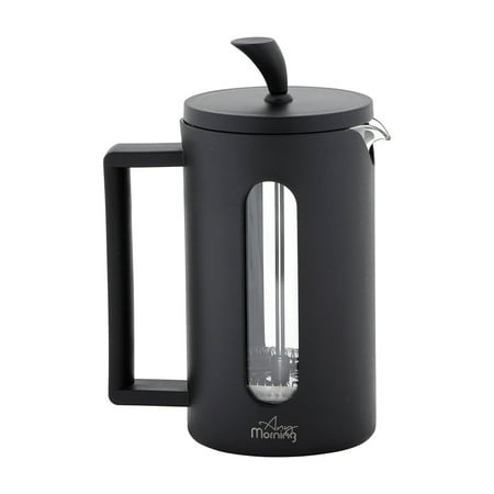 Any Morning 4-Cup Aluminum Heat Resistant Handle French Press Coffee Maker