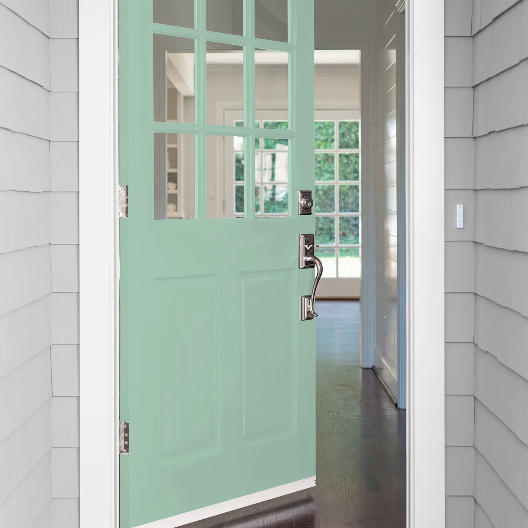 Glidden High Endurance Plus Green Silk Satin Exterior Paint and Primer, 1 Quart