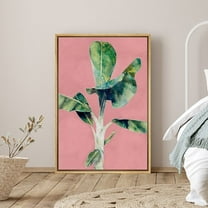 PixonSign Framed Canvas Wall Art Green Leaves Plant Botanical Illustrations Canvas Prints Modern Art Nature Wall Decor for Living Room Bedroom Office - 24"x36" Natural