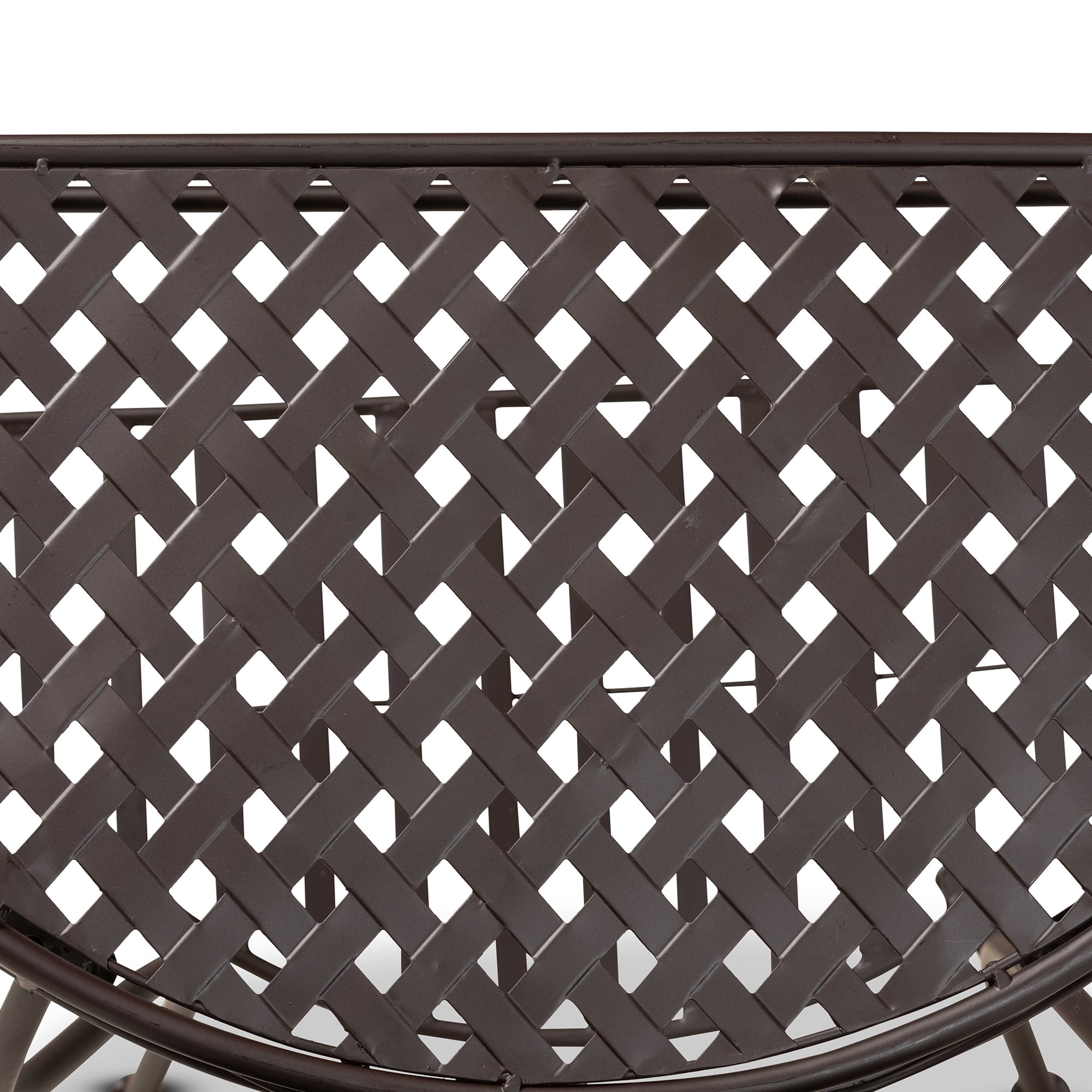 Baxton Studio Laraine Modern Metal Outdoor Console Table, Black