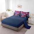thumbnail image 5 of jejeloiu Football Sport City 7-Piece Twin Bedding Sets,Red Blue Bedding Comforter Set For Teens Reversible, 5 of 8