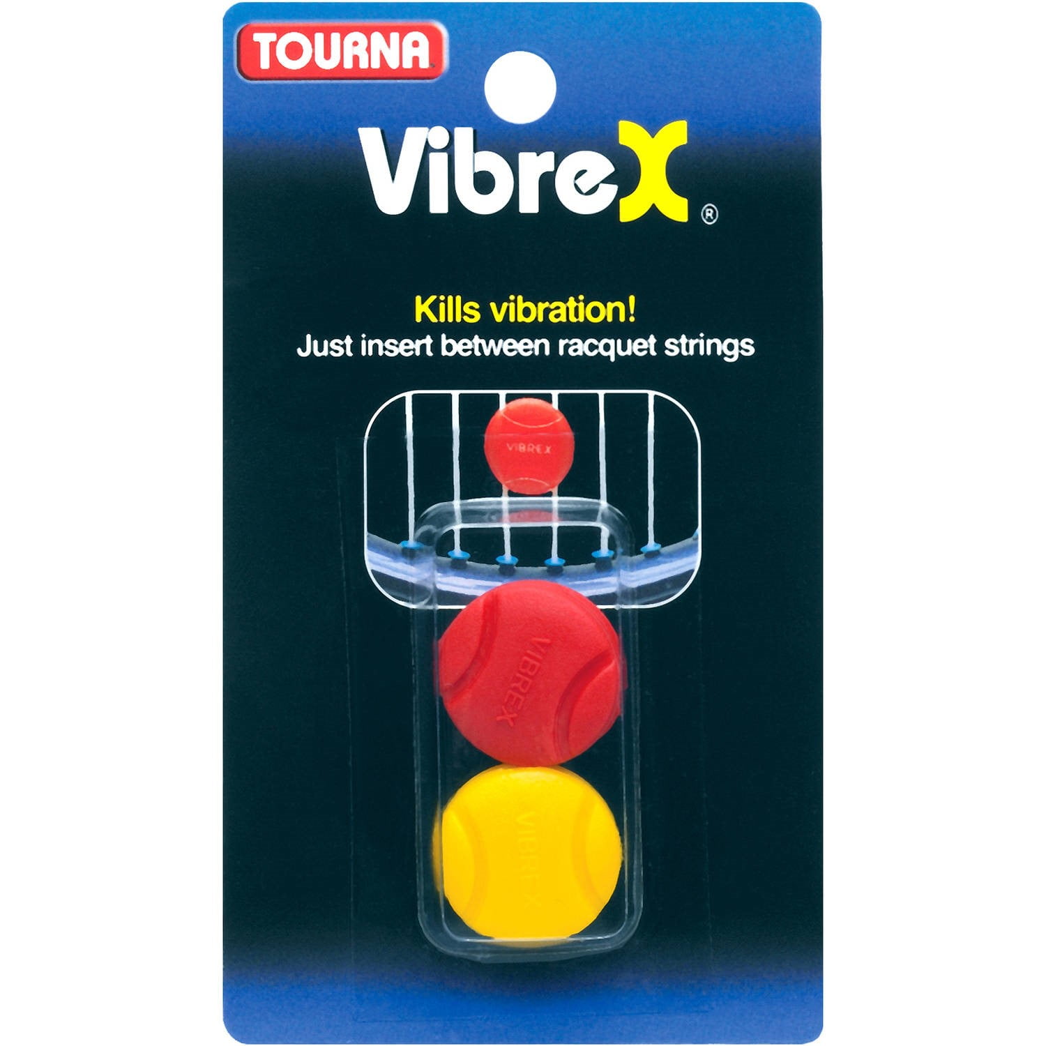 Tourna VibreX 3-Piece String Vibration Dampener Neon Assorted Colors 