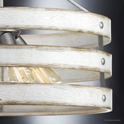 Urban Ambiance Luxury Farmhouse Pendant, Size: 18-1/4H x 21-5/8W, with Urban Industrial Style Elements, Galvanized Steel Finish, UHP2475
