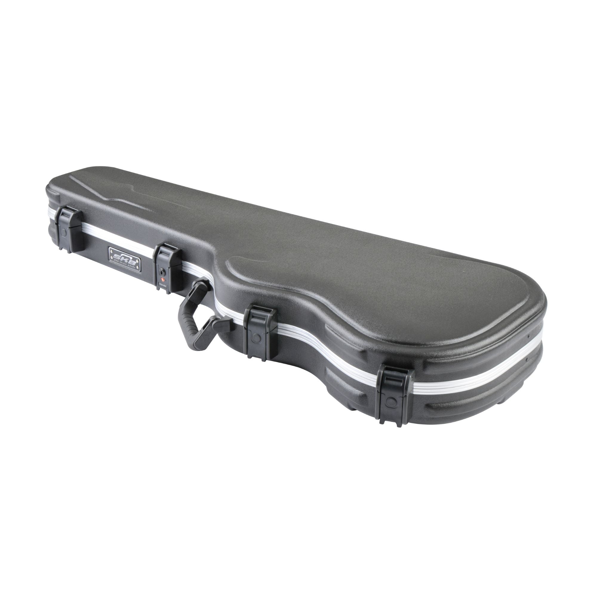 SKB Cases Shaped Standard Electric Guitar Hardshell Case with TSA Latch, Over-Molded Handle, and Oversized Compartment for Stratocaster and Telecaster Right-Handed Guitars