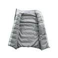 thumbnail image 2 of Fangasis Mens Jacket Full Zip Waistcoat Sleeveless Puffer Vest Men Lightweight Winter Warm Coats Fashion Holiday Coat Gray XS, 2 of 7