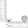 thumbnail image 3 of Gem Stone King 925 Sterling Silver Purple Amethyst White Topaz and White Moissanite Engagement Ring for Women (1.55 Cttw, Gemstone February Birthstone, Round 6MM and 3MM, Size 9), 3 of 4