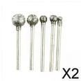 thumbnail image 1 of DYNWAVECA 2x5Pcs Ball Head Diamond Coated Grinding Bits Round Ball Burs Grit Accessory, 1 of 8