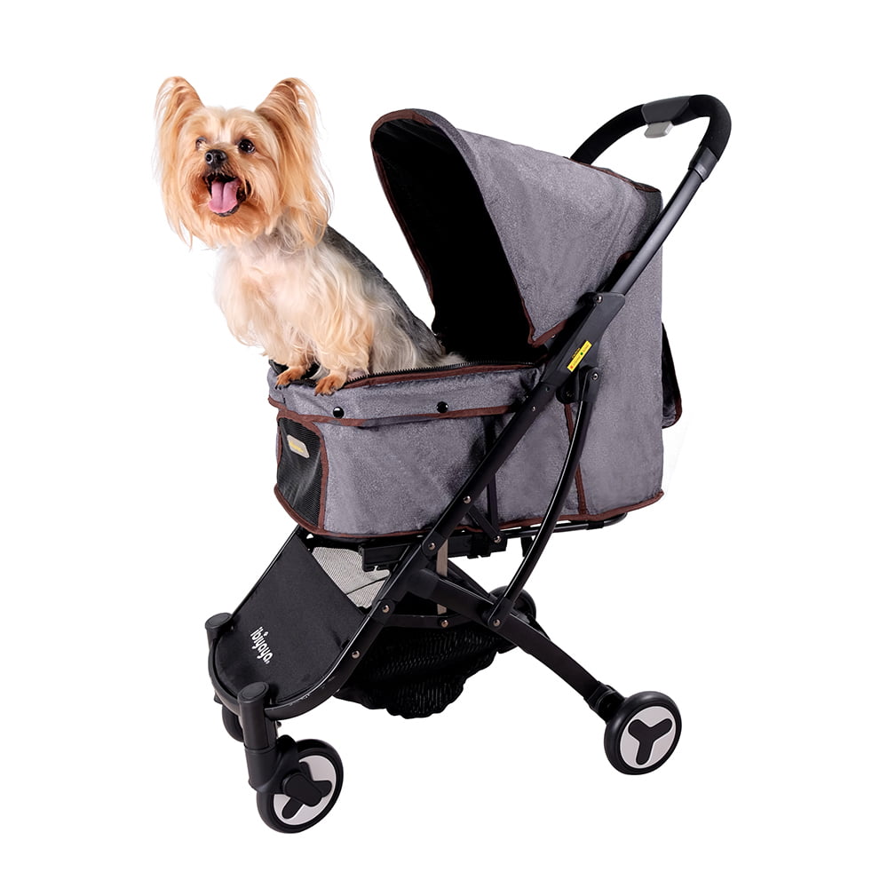 Small Dogs and Cats Folding Puppy & Kitten Carrier Perfect for Pet Travel ibiyaya Light Weight Dog Strollers for Medium Smart Design Folds Down to a Large Hand Bag Size 
