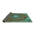 thumbnail image 2 of Ahgly Company Indoor Square Persian Turquoise Blue Traditional Area Rugs, 5' Square, 2 of 4