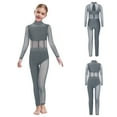 thumbnail image 2 of Aislor Gymnastics Jumpsuit for Girls Skating Bodysuit Figure Skating Leotard Sparkly Catsuit Full Body Dance Unitard Grey 10, 2 of 7