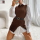 thumbnail image 4 of Pntutb Mujeres Moda Casual Dividir Color Sólido Tejido Sin Mangas All Match Chaleco Suéter Pntutb Pntutb-1808, 4 of 5