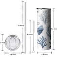 thumbnail image 5 of 20oz Coastal Coral Starfish Skinny Tumblers Stainless Steel Tumbler with Lid and Straw,Vacuum Insulated Double Wall Travel Tumbler Cups with Cleaning Brush for Coffee,Tea, 5 of 6