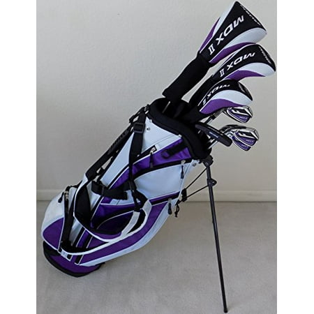 Left Handed Fairway Woods - Ladies Left Handed Complete Golf Set Purple Lavender Driver, Fairway Wood, Hybrid, Irons, Putter, Clubs and Stand Bag Womens Clubs Set LH